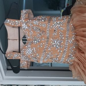 Golden beaded pageant dress size 10